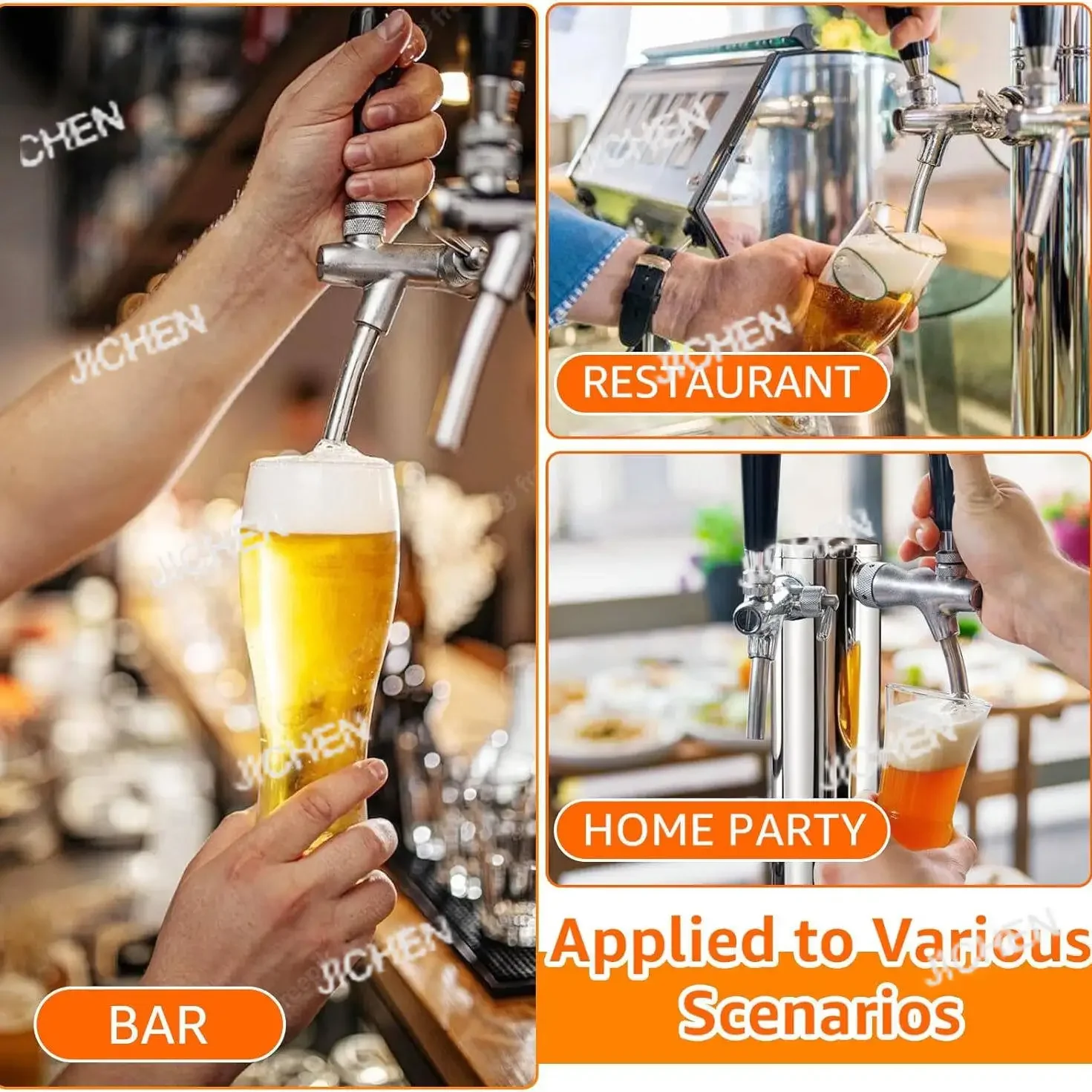 

HGCS Винная колонна с двойной головкой из нержавеющей стали и регулируемым пивным краном, пивная машина с одной головкой, винная колонка, бар, бар, винный колу