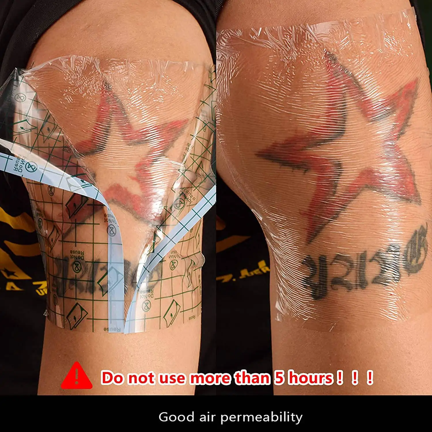 

Прозрачная эластичная клейкая повязка для душа, водонепроницаемая нашивка для татуировок, плавания и душа (20 см x 10 м)-AT64