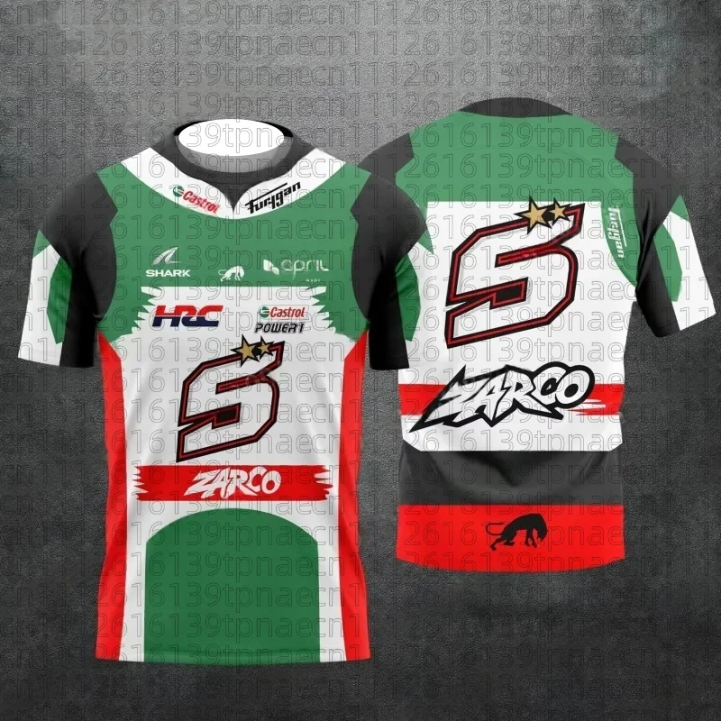 2026 Nr. 5 Johann Zarco Motocross-T-Shirt Sommer Herren Kinder Lässiges Atmungsaktives Kurzarm-T-Shirt für Familie Kinder T-Shirts – Detail 1