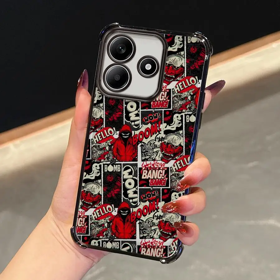 حافظة هاتف لهاتف Redmi Note 10 Lite 10s 9S 11s 14 Pro Plus 11 12 13 10 Pro غطاء شفاف رائع بوم أنيمي