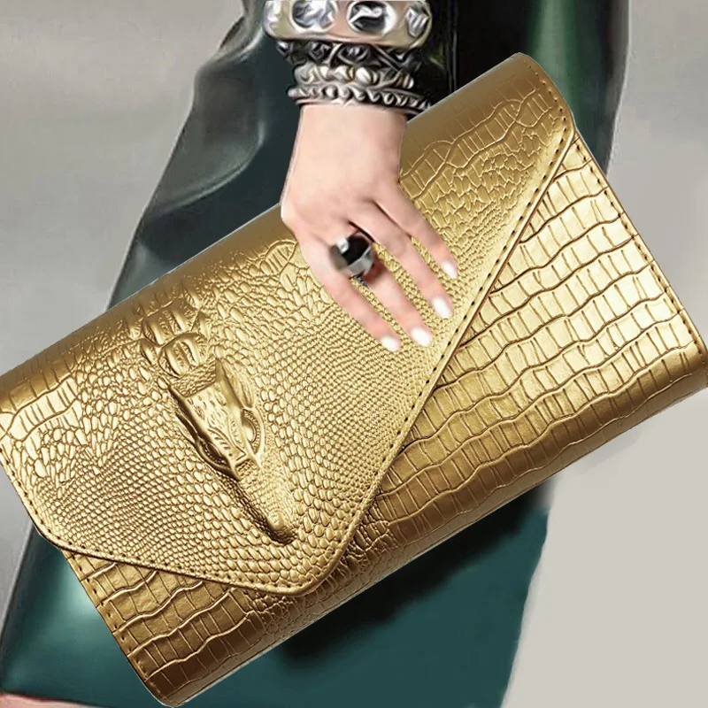 New Handbag for Women Fashion Handbag, Women's Handbag European and American Large Capacity Crocodile Pattern Crossbody Bag ita