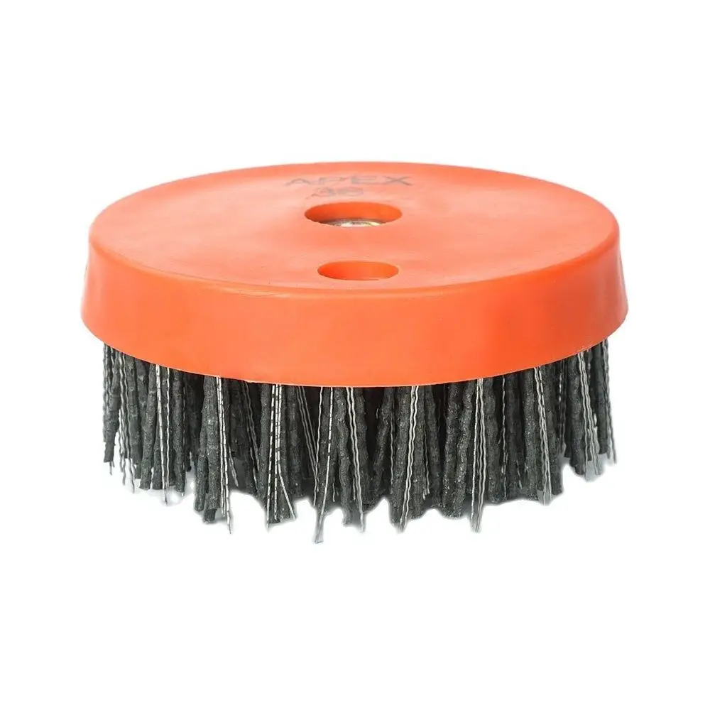 

4"110mm Synthetic Round Compound Antique Steel Wire Brush For Polishing Grinding Stone Marble Travertino Granite Exteriors Tiles