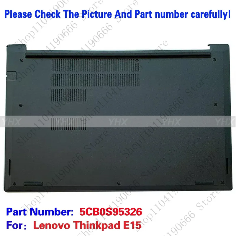 

bd New For Lenovo Thinkpad E15 Bottom Lower Case Base Cover Black 5CB0S95326.