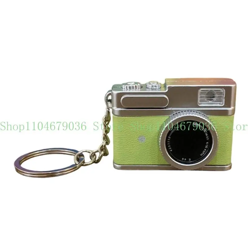 652F Compact Mini Camera Model Glowing Keychain Includes Flashing Light and Sound for Night Visibility and Party Entertainment