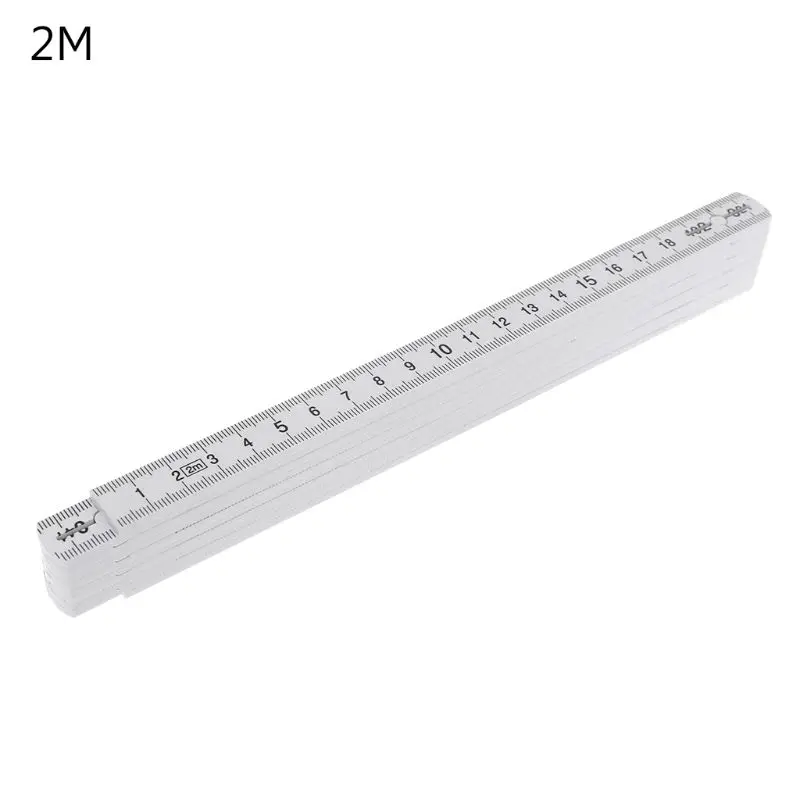 Folding Meter Stick with 10 Lock Joints Plastic Foldable Ruler for Metric Measurement System 1/2 Meter Lightweight KXRE