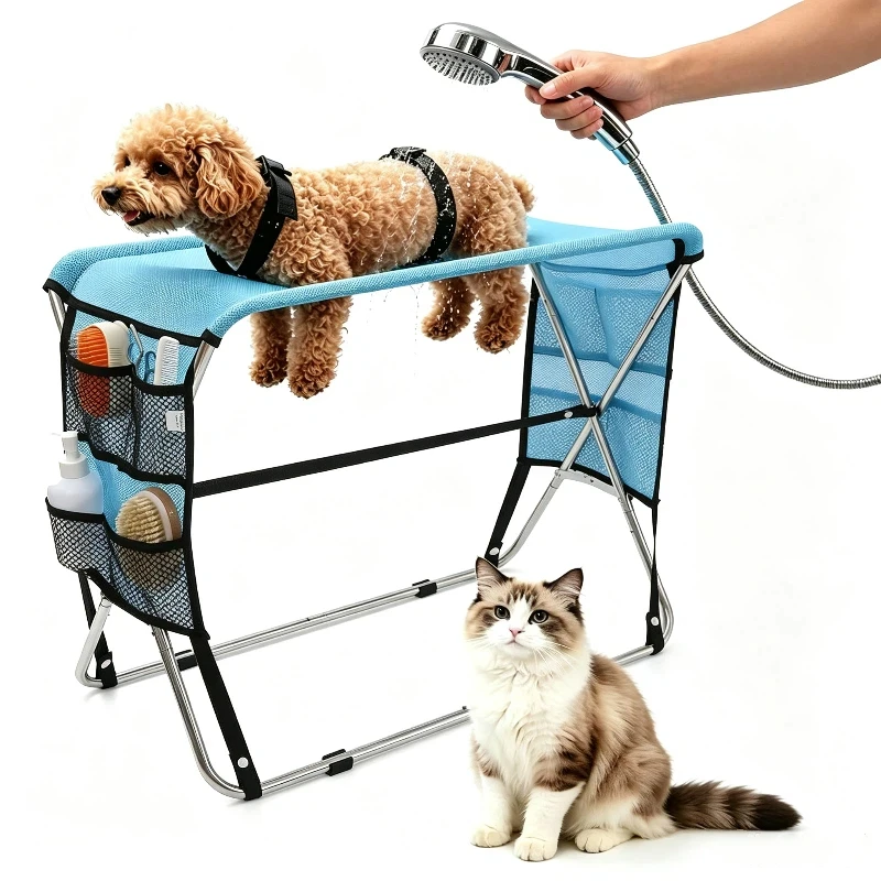 amaca-per-toelettatura-animali-domestici-pieghevole-in-rete-anti-graffio-ad-asciugatura-rapida-con-supporto-multi-foro-per-taglio-delle-unghie-taglio-del-pelo-bagno-e-pulizia-degli-animali-domestici