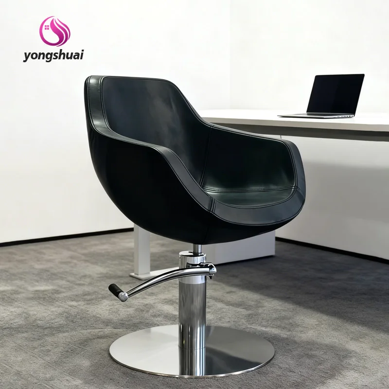 

Гидравлическое женское парикмахерское кресло из синтетической кожи, портативное регулируемое оборудование для салонов красоты