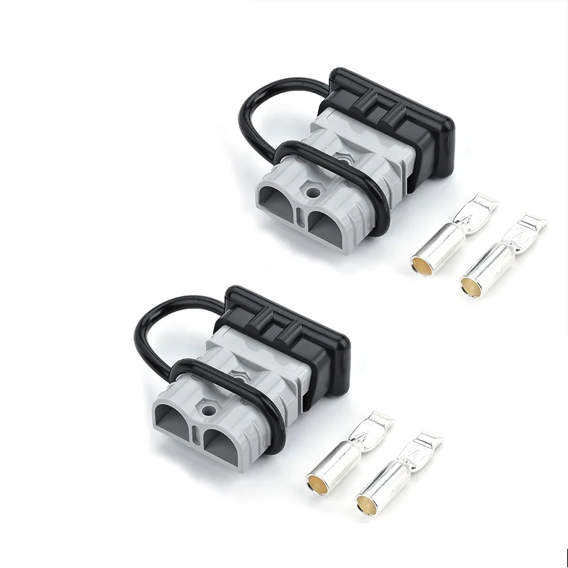 2PCS Anderson Connector Plug with Rubber Dustproof Cap 50A/120A/175A/350A Winch Electrical Power Cables Charging Plug