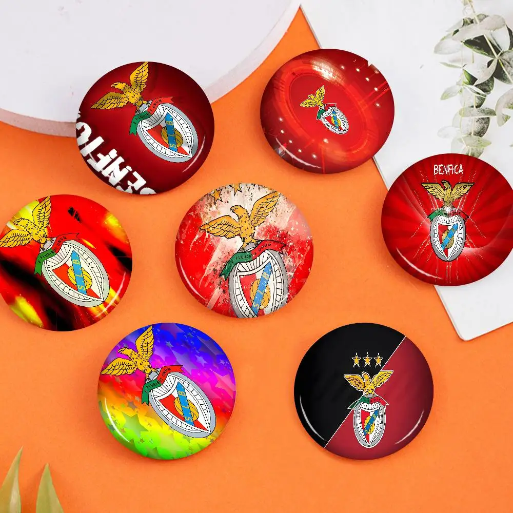 Crachás Personalizáveis do Clube de Futebol B-Benfica 32/44/58MM, Emblemas Criativos e Engraçados, Presentes para Amigos