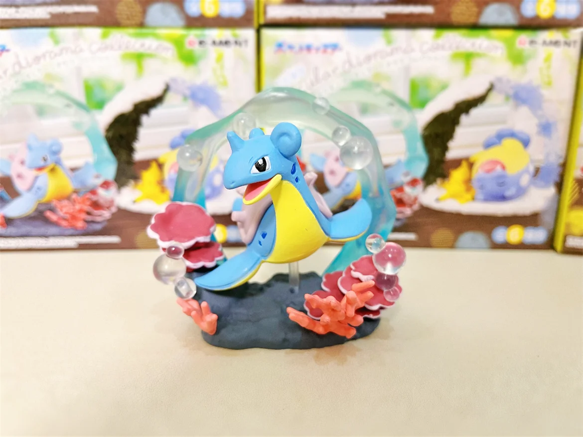 Heiße Re-Ment Pokemon Circular Diorama Collection Togekiss Galarian Ponyta Lapras Spheal Pikachu Espeon Umbreon Spielzeug Geburtstagsgeschenk