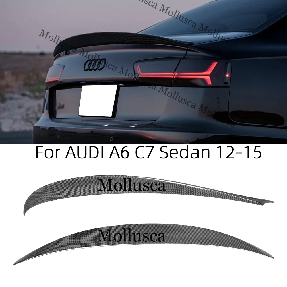 

For AUDI A6 C7 Sedan HK Style Carbon Fiber Rear Spoiler Trunk Wing 2012-2015 FRP honeycomb Forged