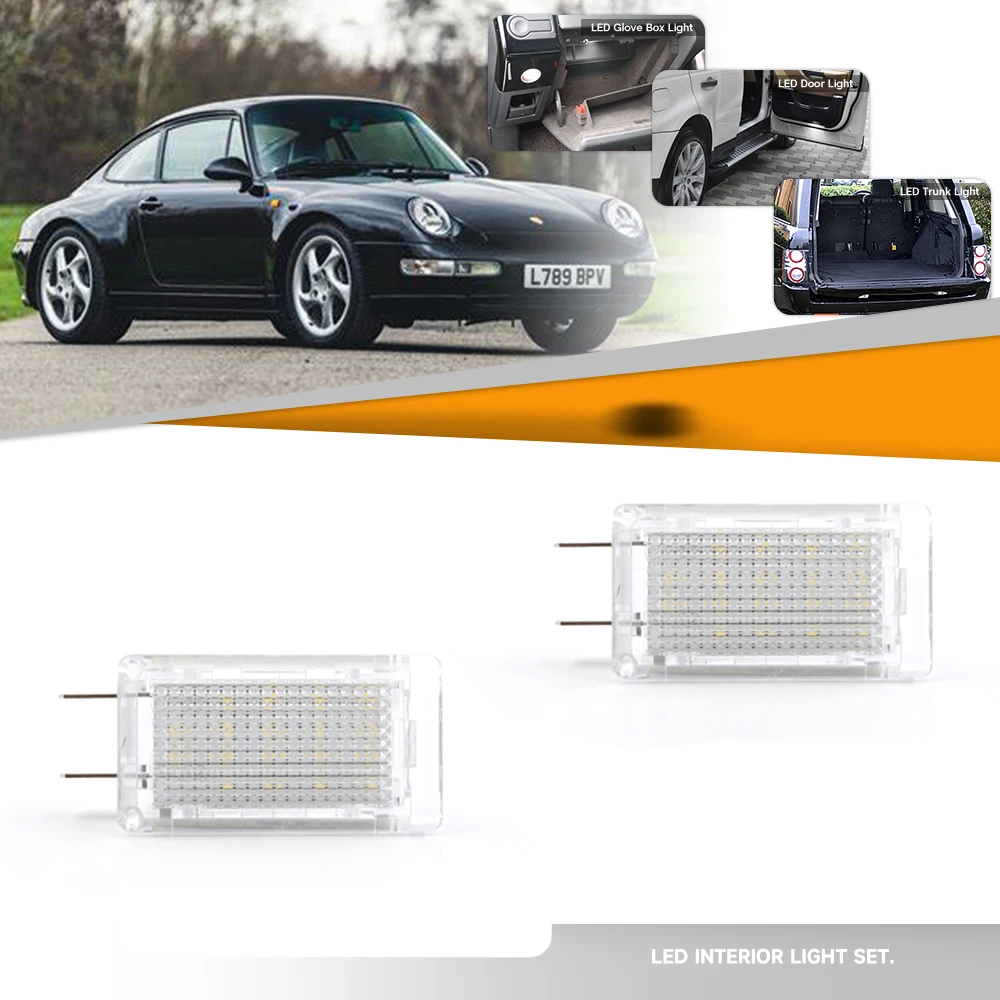 

2pcs LED Luggage Compartment Boot Trunk Cargo Area Light for Porsche Boxster Cayman 986 987 911 964 993 996 997 glove box light