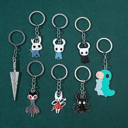 Game Hollow Knight Keychain, Metal Key Chains, Octopus Pendant, Car Bag Key Holder, Cartoons Souvenirs, Gift Accessories, Hot