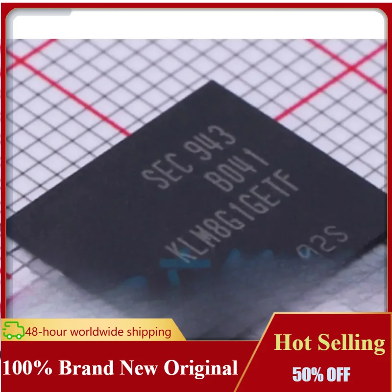 1-10PCS  KLM8G1GETF-B041 FBGA153 2.7V~3.6V EMMC Memory Chip Brand New in Stock Fast Shipping
