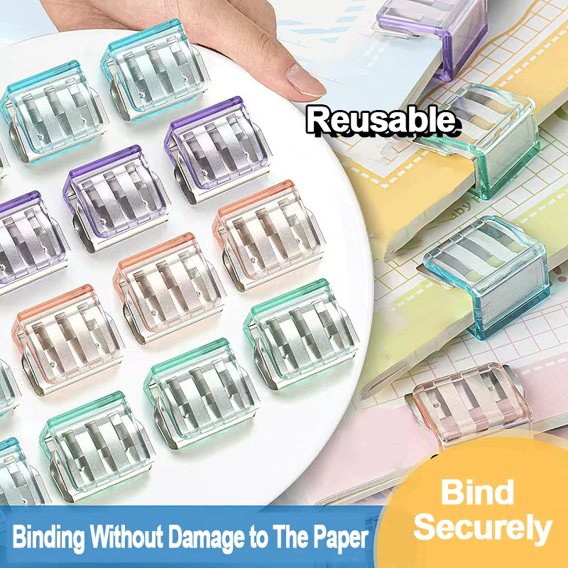 Portable Transparent Paper File Storage Clip Push Clip Student Information Classification Long Tail Clip