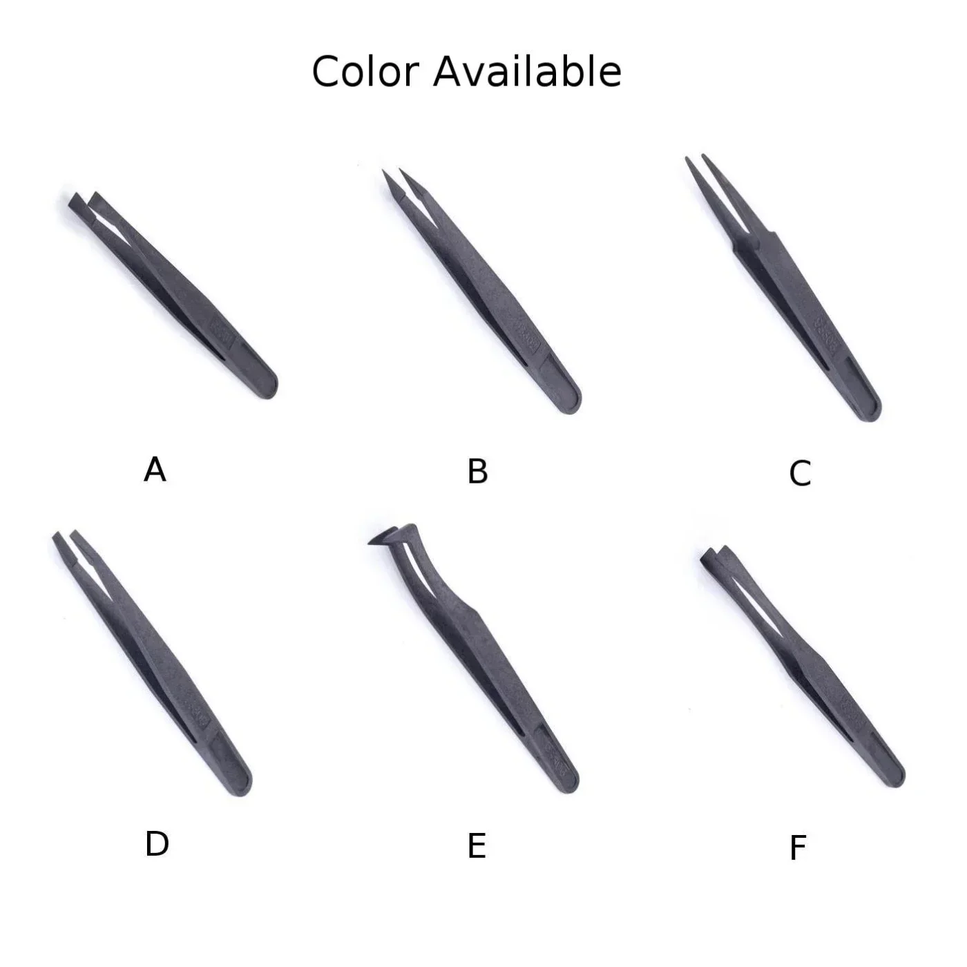 정전기 방지 탄소 섬유 트위저 정밀 유지 보수 산업 수리 도구, 탄성 림 잠금, 미끄럼 방지 트위저, 120mm