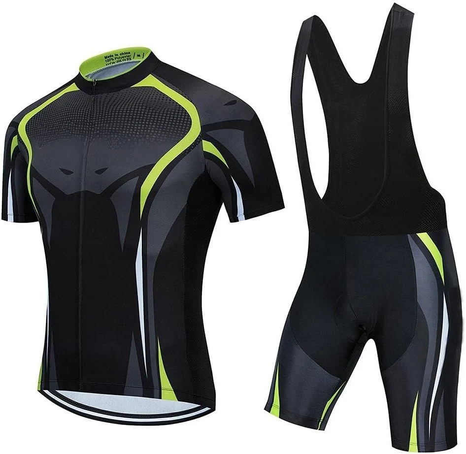 2026 New Upgrade Men's Cycling Jersey Set Road Bike Shirts Bib Shorts Breathable Cycling Clothing Kit With 20D Gel Padded