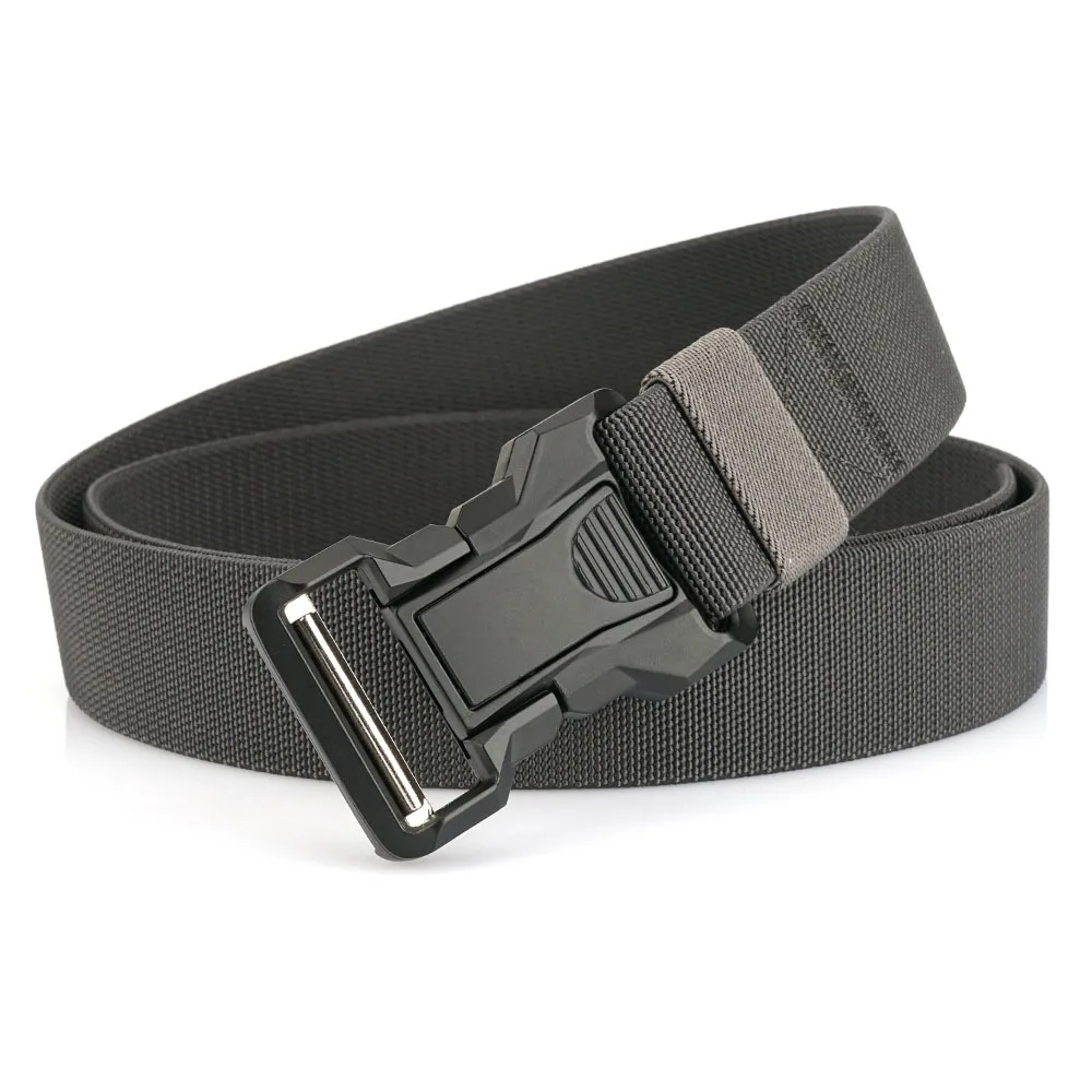 

Mens Tactical Buckle Elastic Belt Military Fans Outdoor Training Sports Elastic Woven Overalls Belt