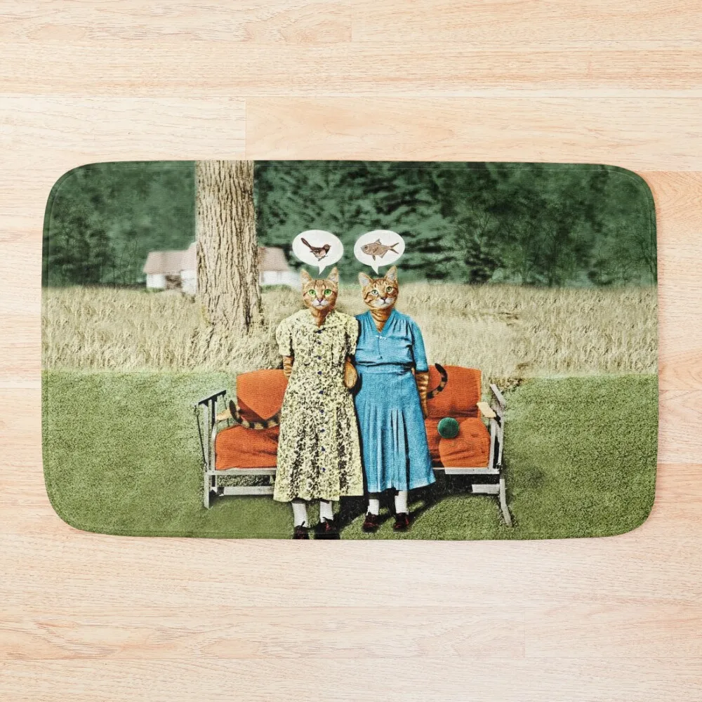 

Two Cool Kitties: What's for Lunch Bath Mat Bathroom Carpets Non-Slip Shower Mat