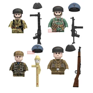 Kuftwaffe militar PZF MP40 MG42 98K Bloques de construcción de oficiales privados Modelo de ladrillos Mini Figuras de juguete Regalo de juguete para niños 6 mejores ventas PG40 - №6
