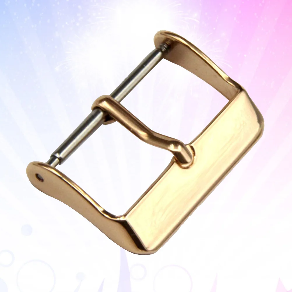 قطعة واحدة من مشبك حزام الساعة 18 ملم، مشبك معدني ممتاز، قوي وآمن مناسب للرجال والنساء، متوافق مع ساعة ذكية من السيليكون الجلدي #1