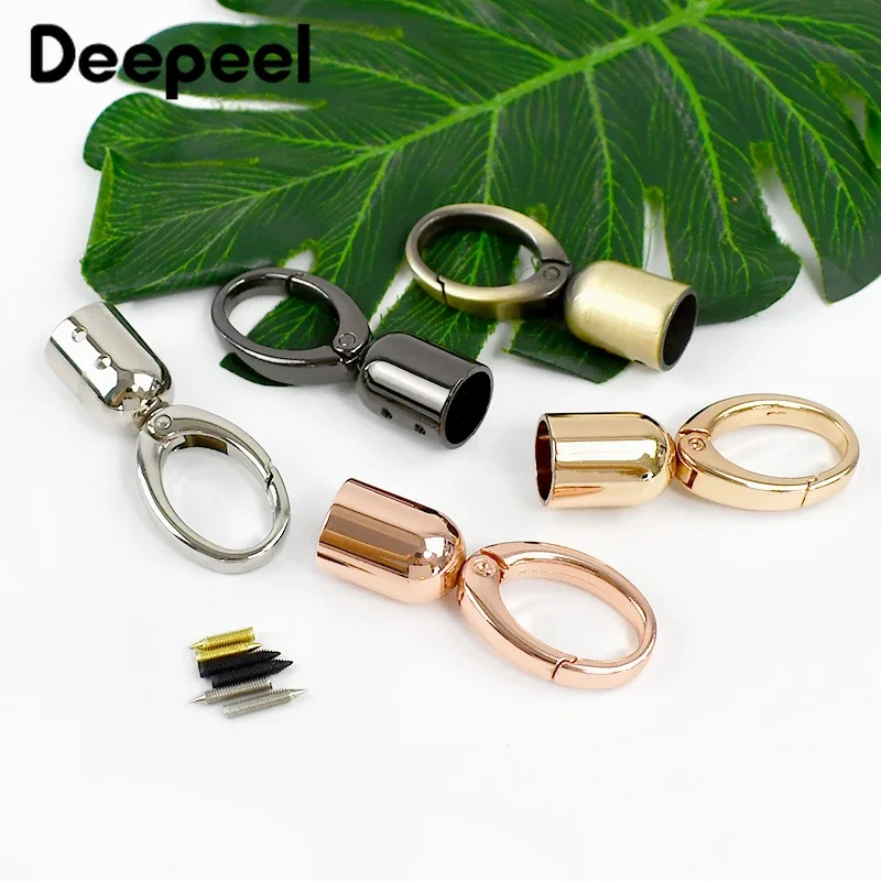 2/4Pcs Deepeel Metal Cord Lock Buckles Bag Belts Connector Hanger Handbag Strap Stopper Tassel Cap Clasp Hardware Accessories