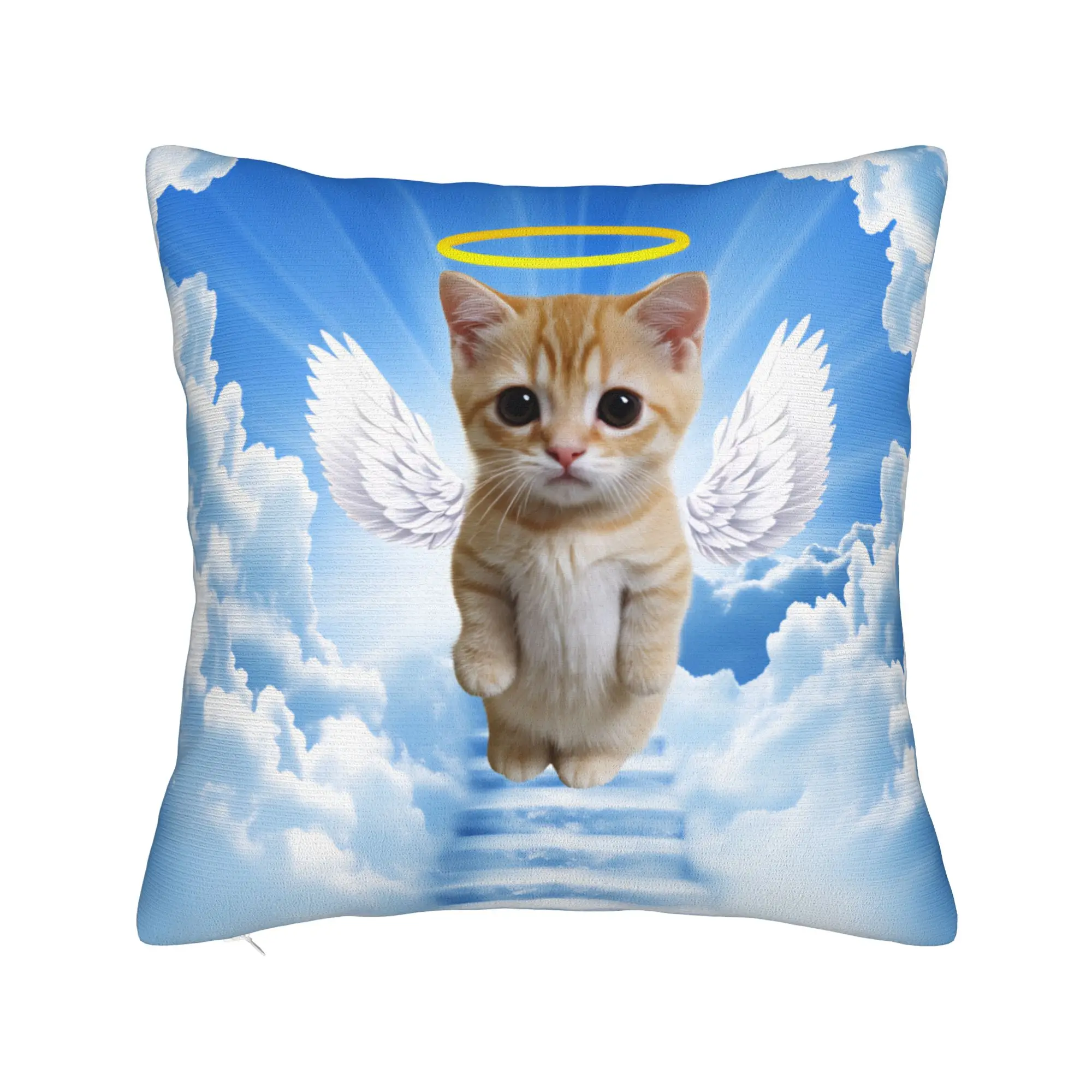 Stairway to Heaven Cat Pillow Case  Graphic Pillow Cover For Living Room Sofa Kawaii Pillowcases