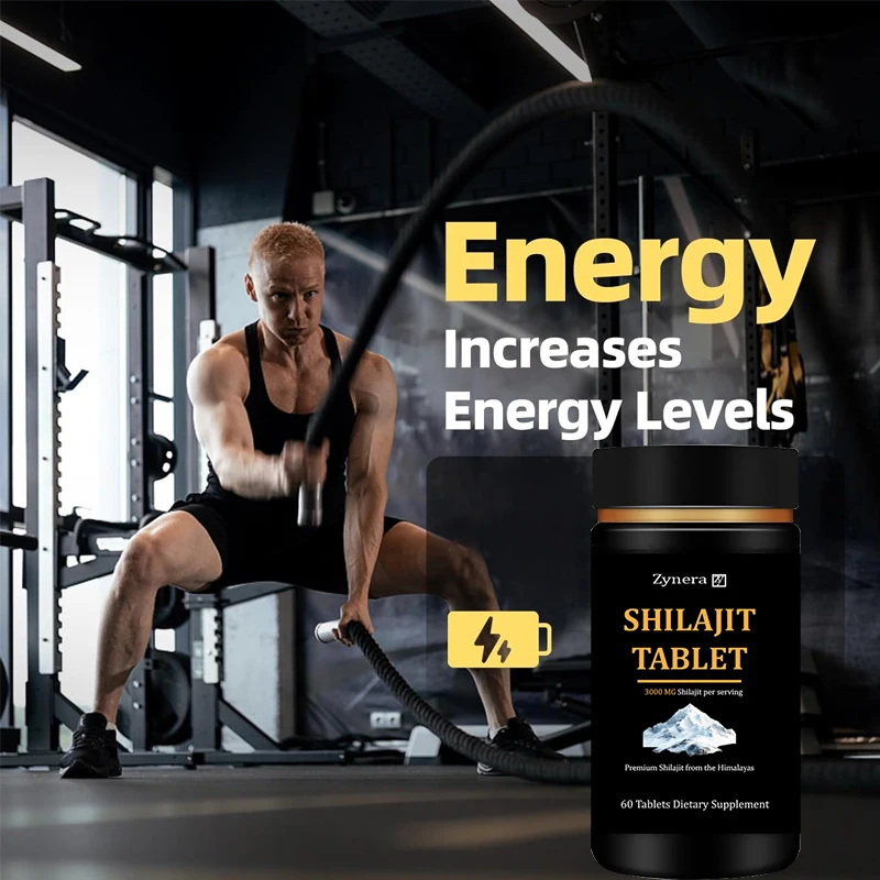 Supplément d'amélioration masculin avec comprimés Shilajit, Support pour la qualité du sperme, constructeur musculaire naturel, pilules d'agrandissement, endurance pour homme