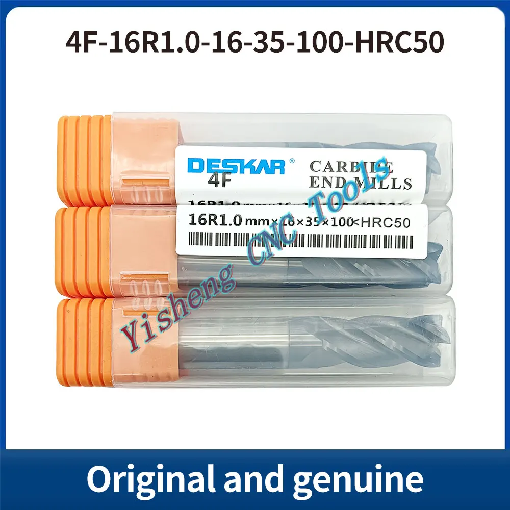

DESKAR 4F-16R1.0*16*35*100 4F-16R2.0*16*35*100 HRC50 TIAIN нанопокрытиеTIAIN 4 флейты