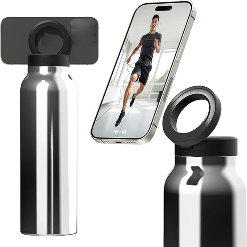 720ML Kettle Magnetic Suction Mobile Phone Holder Water 04 Stainless Steel Cup Car Kettle