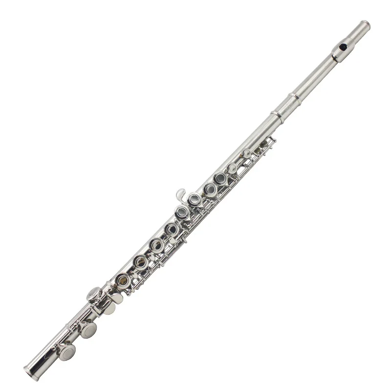 Professional Grade 16‑Hole C Key Closed‑Hole Nickel‑Plated Left‑Handed Flute Exam Woodwind Instrument for Learner Home Practice