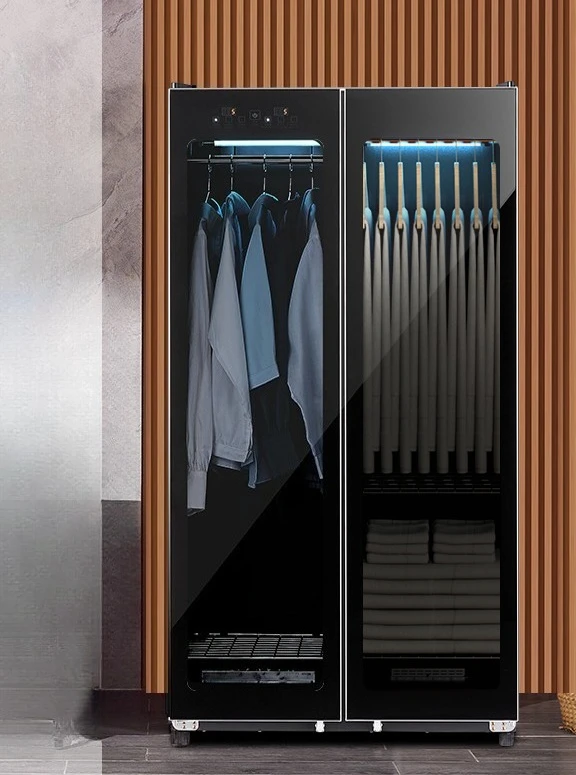 Towel disinfection cabinet for thermal insulation and drying commercial double door