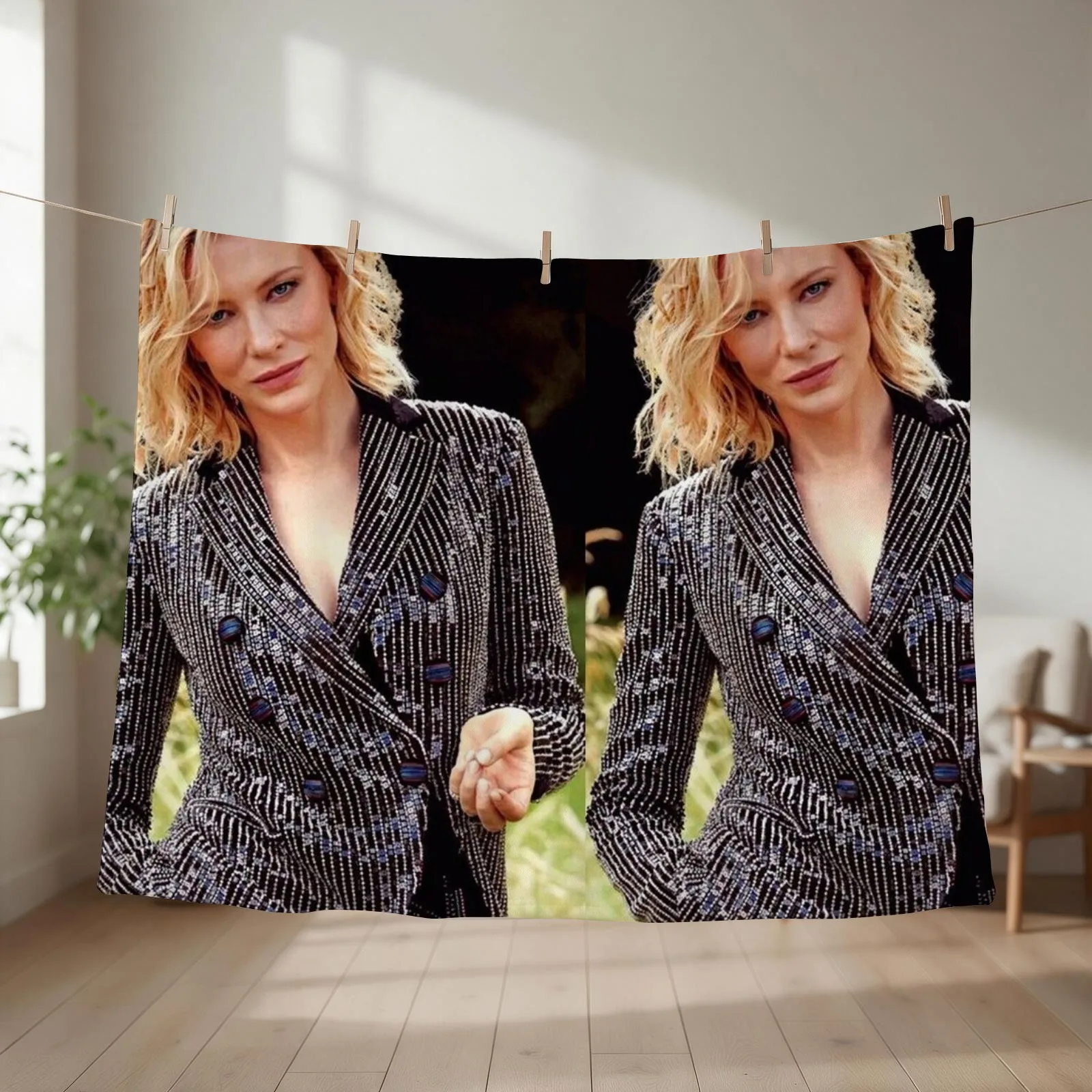 cate blanchett aesthetic Throw Blanket for winter cosplay anime wednesday Luxury St Blankets