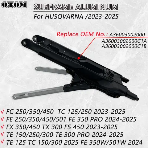 OTOM Subframe Rear Seat Support For HUSQVARNA FC FE FS FX TC TE 125 250 350 450 501 2023-2025 Motorcycle Frame Tailstock Bracket