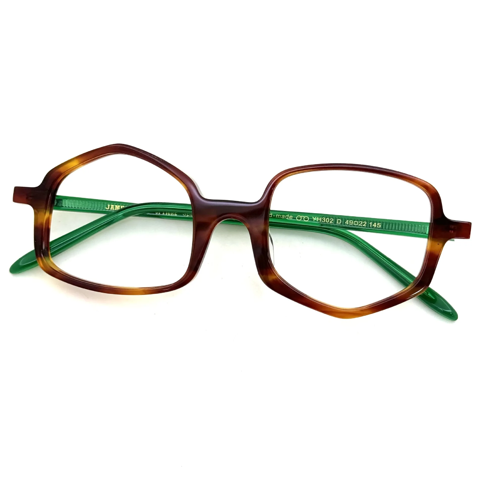 With Case Handmade House Shape Vintage Retro Optical Fame Man Women Original Quality Acetate  Eyeglass  YH302