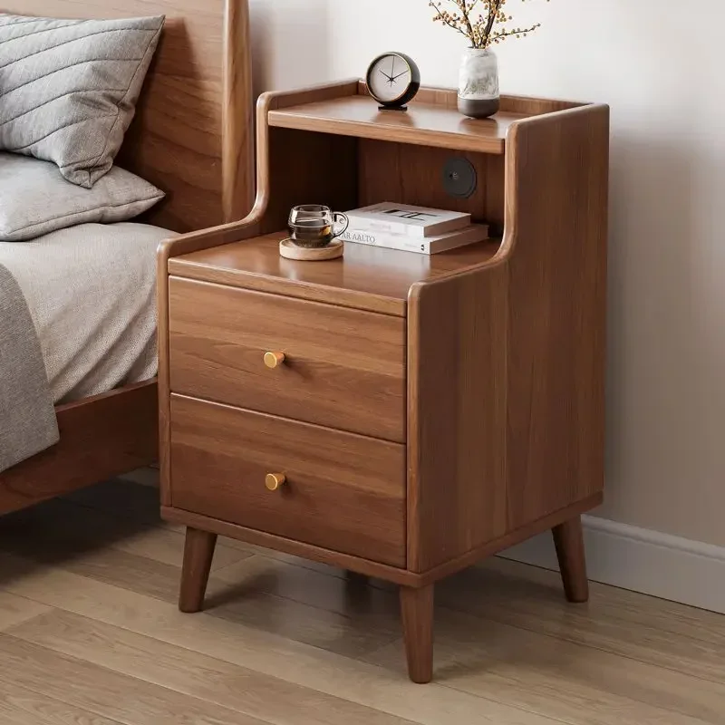 Simple Modern Nightstands Wooden Night Stands For Bedroom Bedside Table Bedside Cabinet Storage Narrow Mini Bedroom Furniture