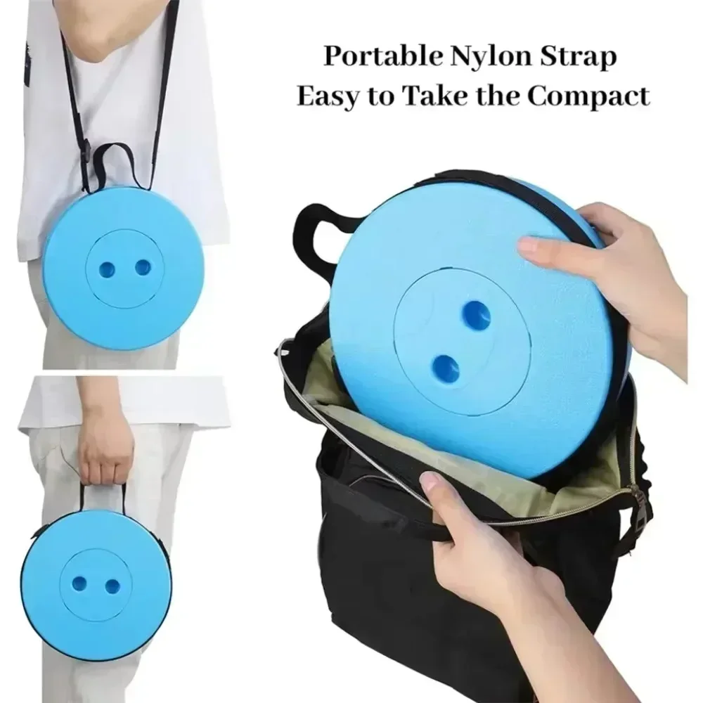 Telescopic Folding Stool Portable Adjustable Height Plastic Camping Stool for Travel Fishing Queueing Picnic Outdoor