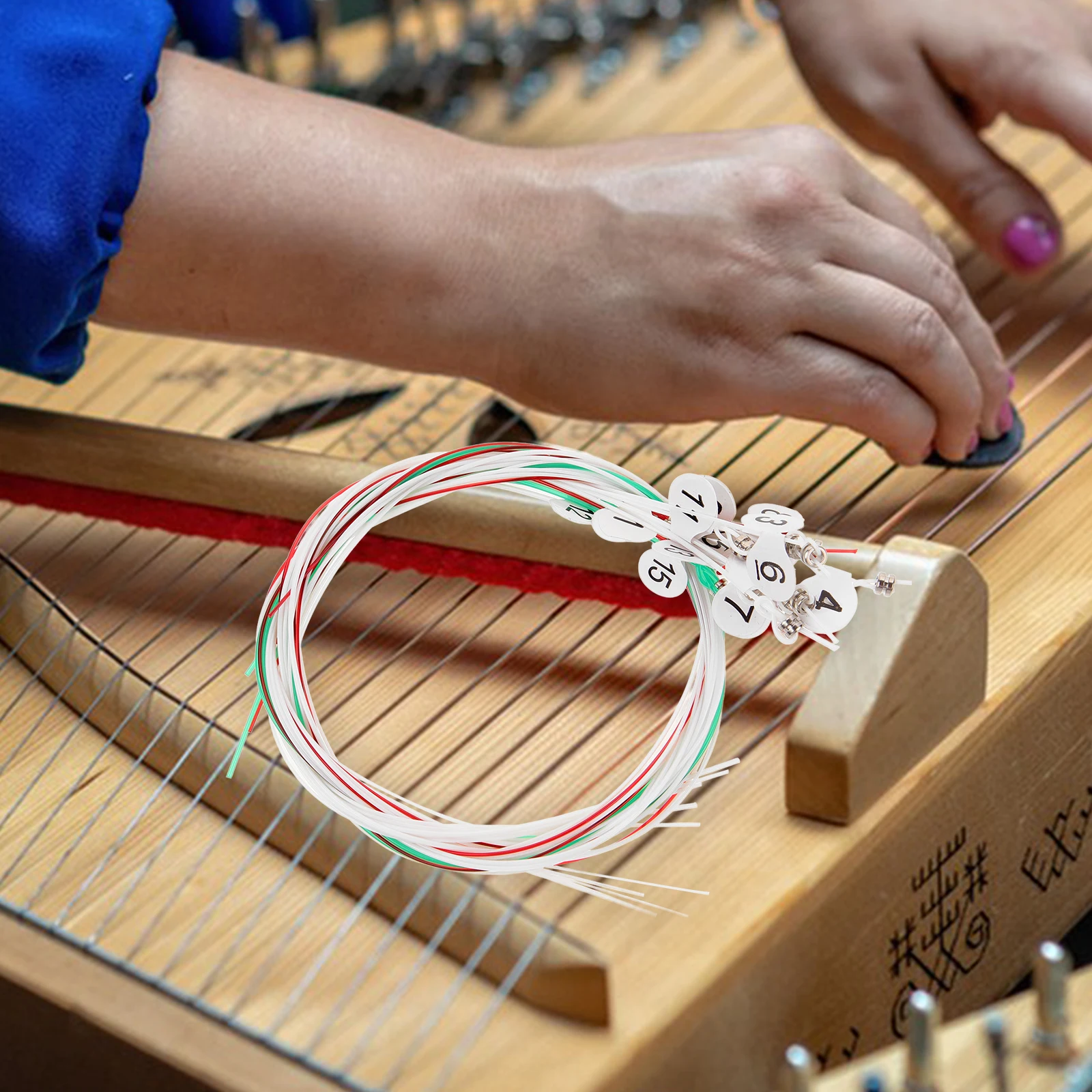 

15 Pcs Strings Harp Instruments Stringed Musical Parts Adjustable Accessories Nylon Kids Mini