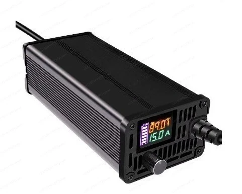 Lithium battery charger 48V aluminum shell adjustable current 8A10A12A15A fast charging ternary iron lithium