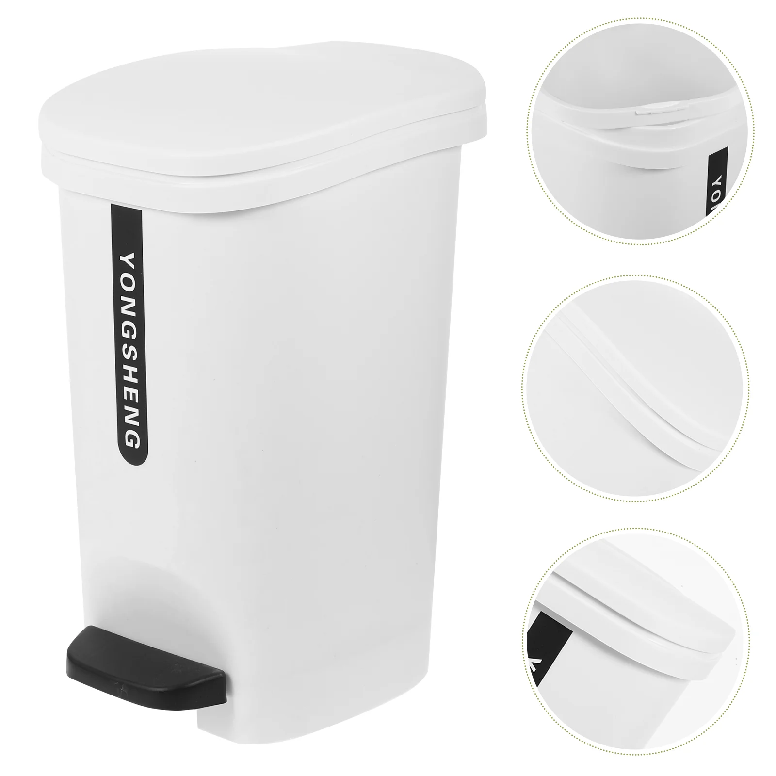 

Garbage Can Waste Basket Trash with Lid Paper Bathroom Container Household Bedroom Hamper