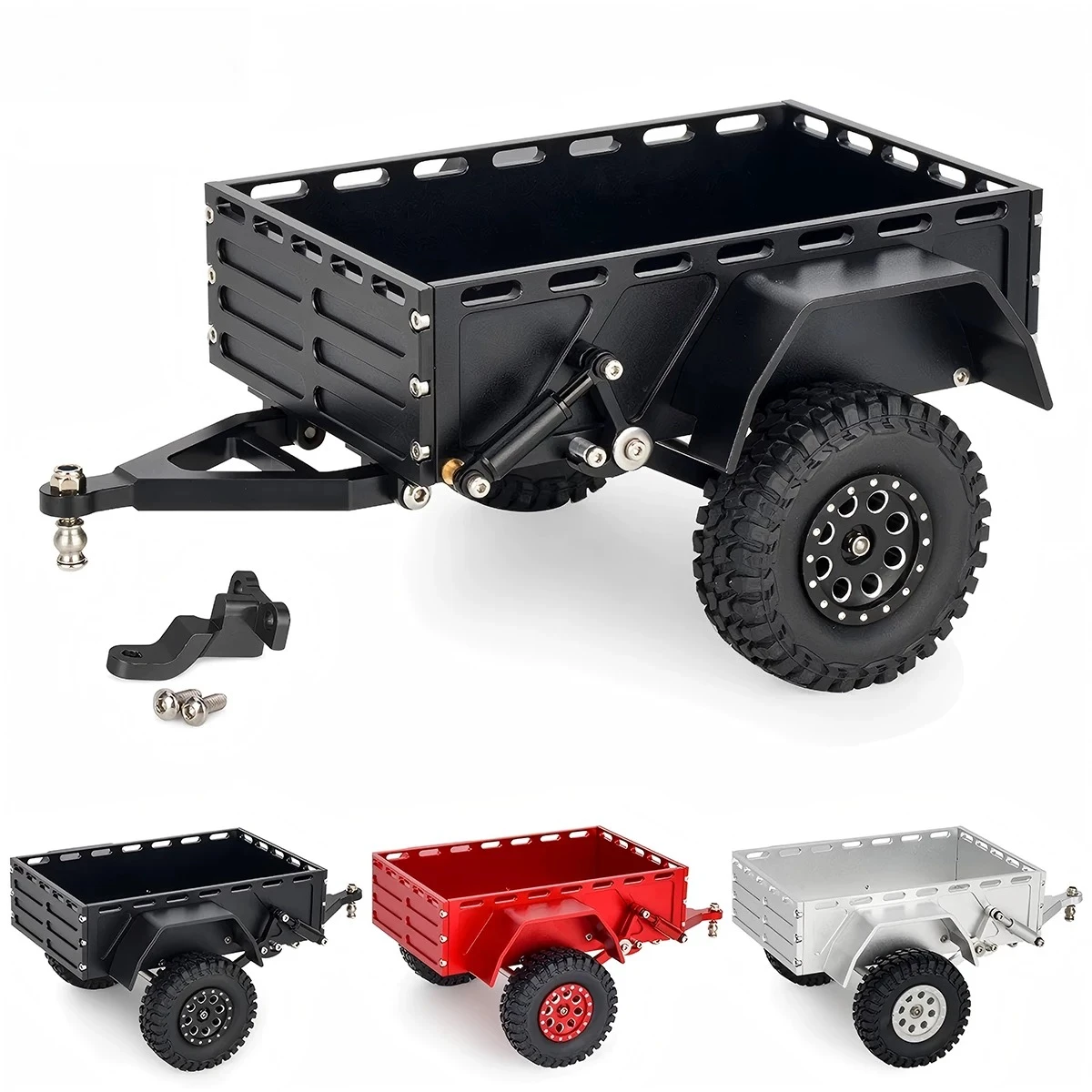 

1/18 TRX4M New Aluminum Alloy Mini Trailer Simulation Model Upgrade and Modification Parts for Crawlers Toy Trailer Spare Parts