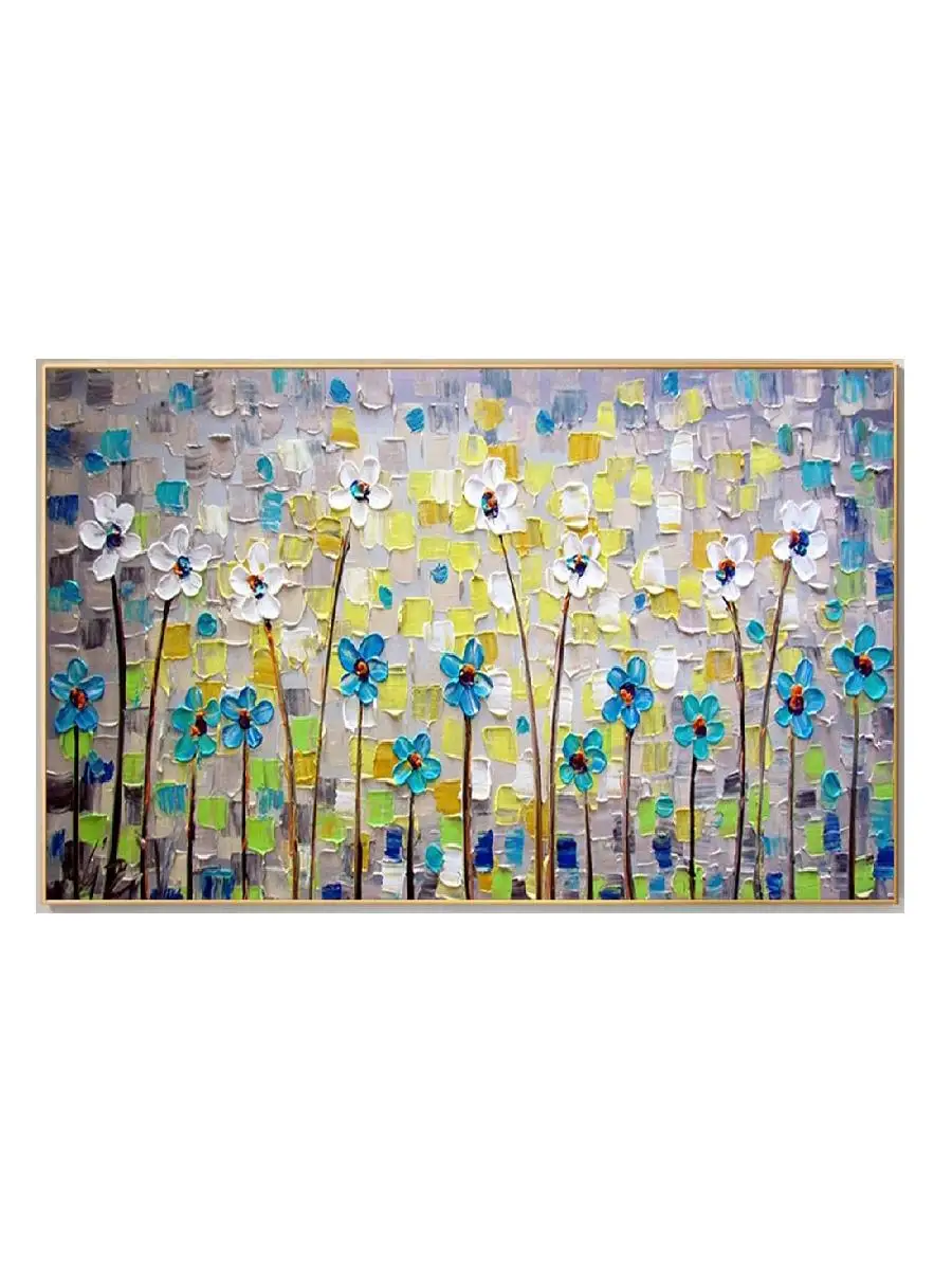 Modern Cherry Blossom Canvas Art  Textured Palette Knife Floral Paintings for Living Room Decor
