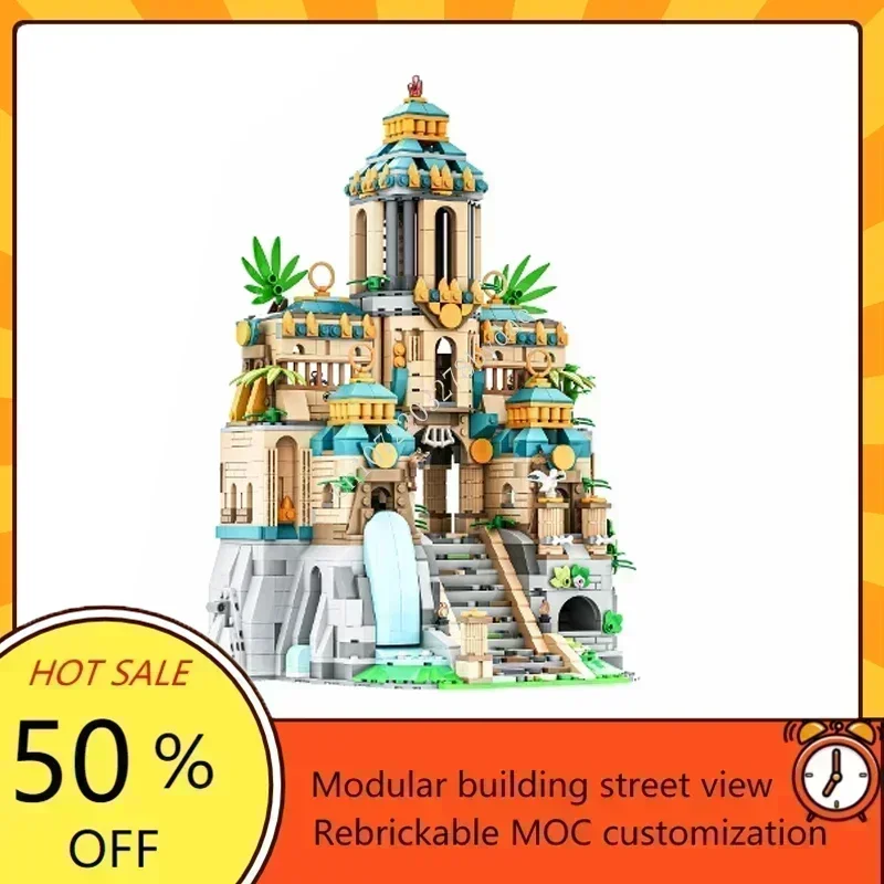 1395PCS Customized MOC Medieval Castle Lost Temple Model Creative Custom Assembly Puzzle Technology  Gift