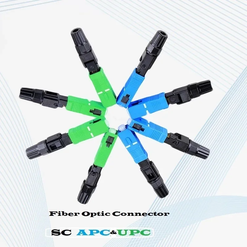 

SC/APC UPC Fiber Optic Quick Connector Cable Cold-Connection-Adapter FTTH Fiber Optic Fast Connector SC Fiber Field Assembly