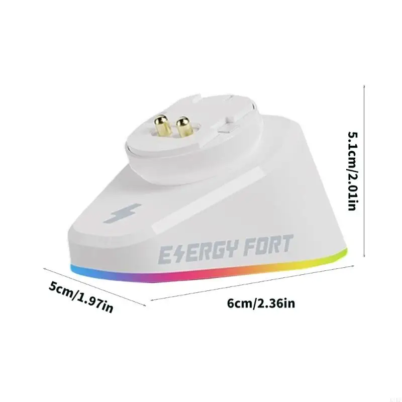 Adaptador carregamento sem fio do mouse para jogos para GPW4/G502/X/G903 Dock Station Gaming Mouse Dock Stand magnético K1KF