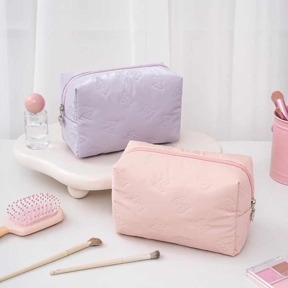 

New Butterfly Dance Octagonal Makeup Bag Portable Bag Middle Bag Large Capacity Makeup Bag High Beauty Travel Storage Bag