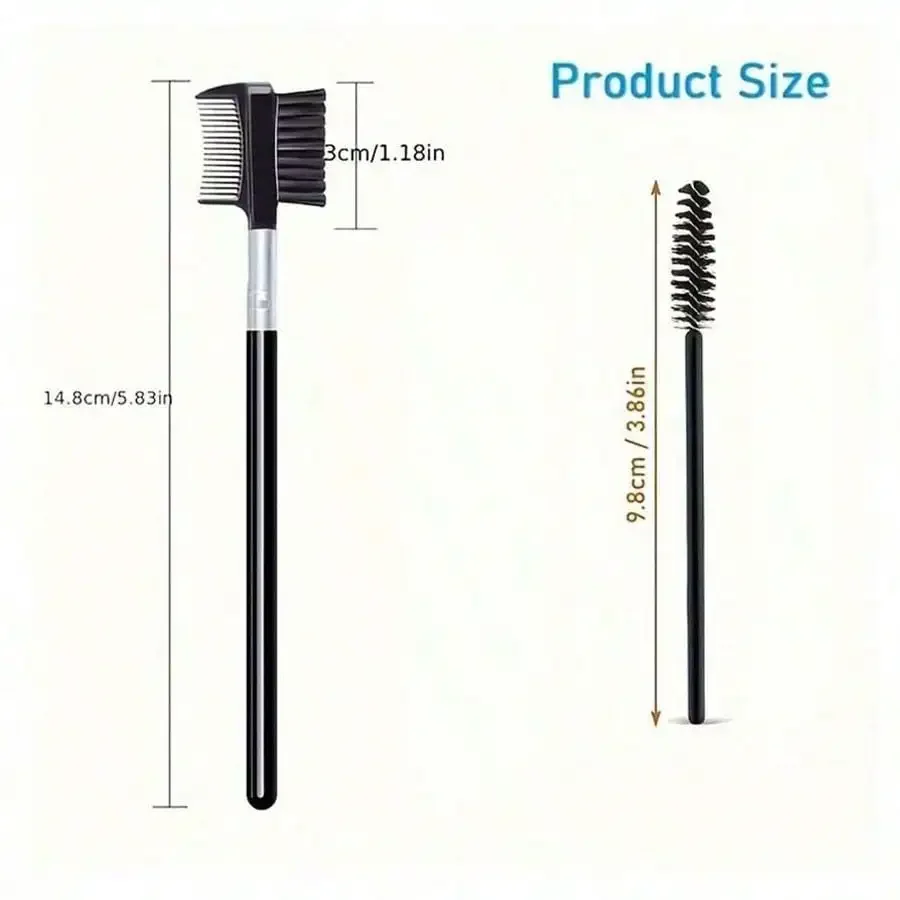 4 Silicone Refill Pads Eyelash Wand 1-In-1 Eyelash Includes Eyelash Curler With Comb Separator, Eyebrow Brush,1Grooming Kit
