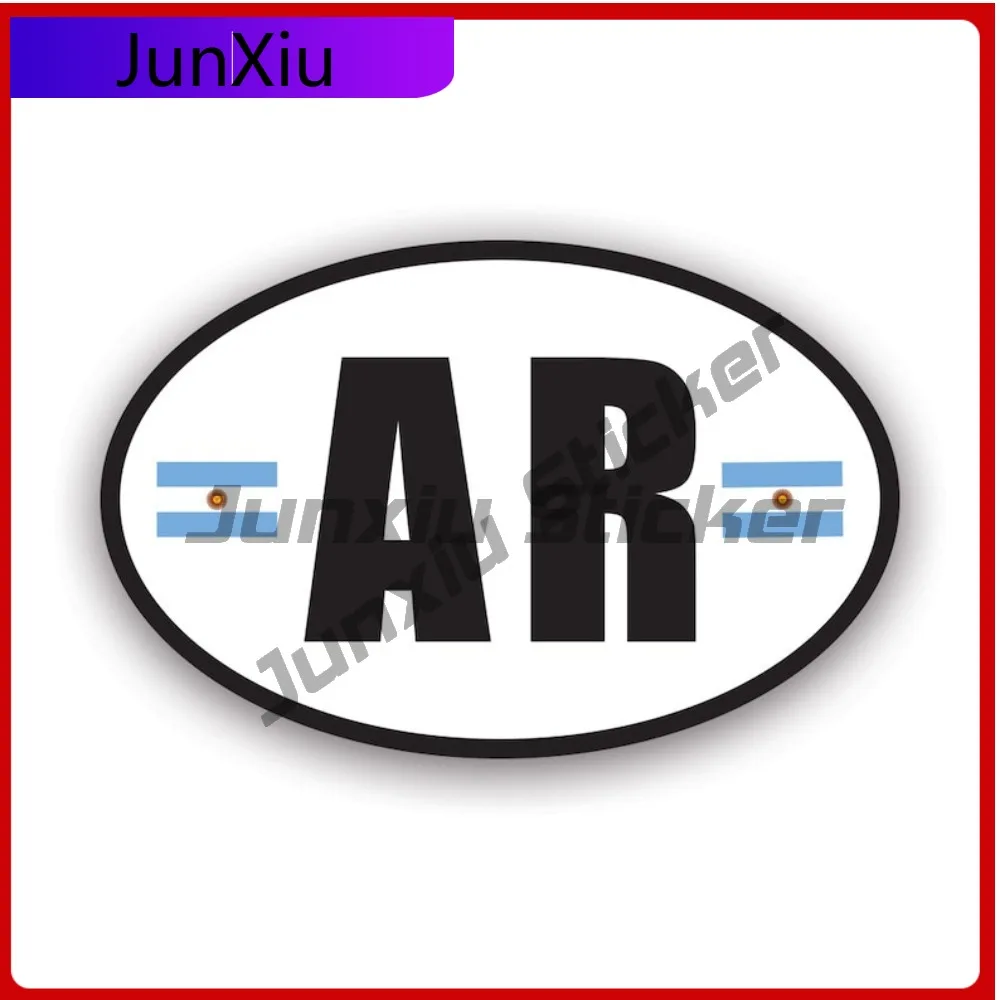 

Cartoon Argentina Oval Sticker Uv Protected Decalsargentine Flag Country Code Euro Ar V5 Wild Sticker Waterproof Anti