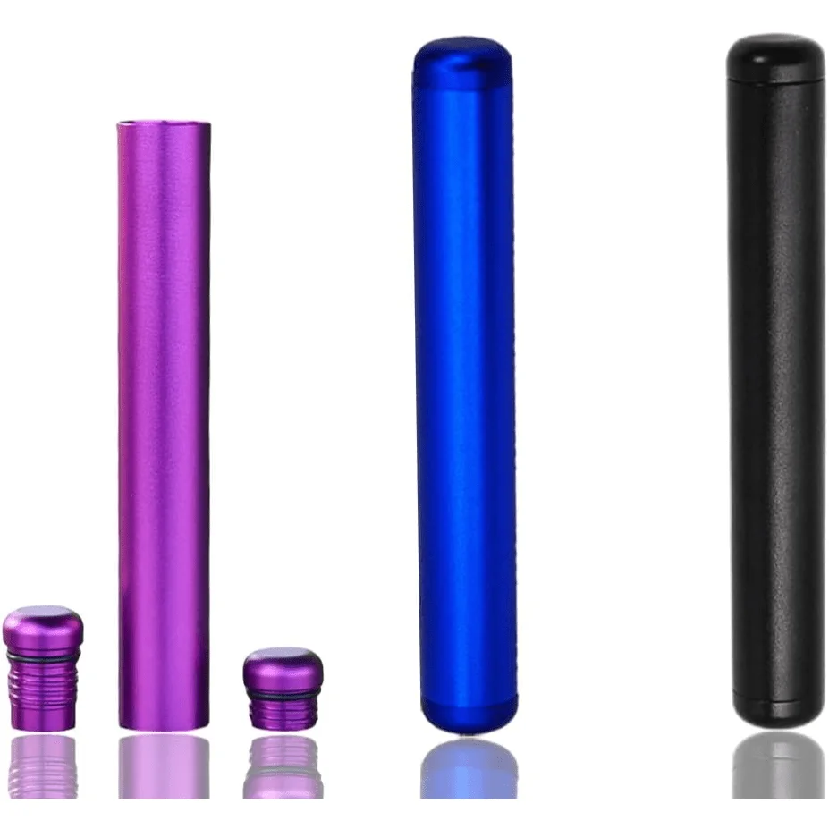 

Портативный герметичный металлический контейнер премиум-класса из 3 упаковок (фиолетовый + черный + синий), компактный, легкий, прочный, аксессуары для курения