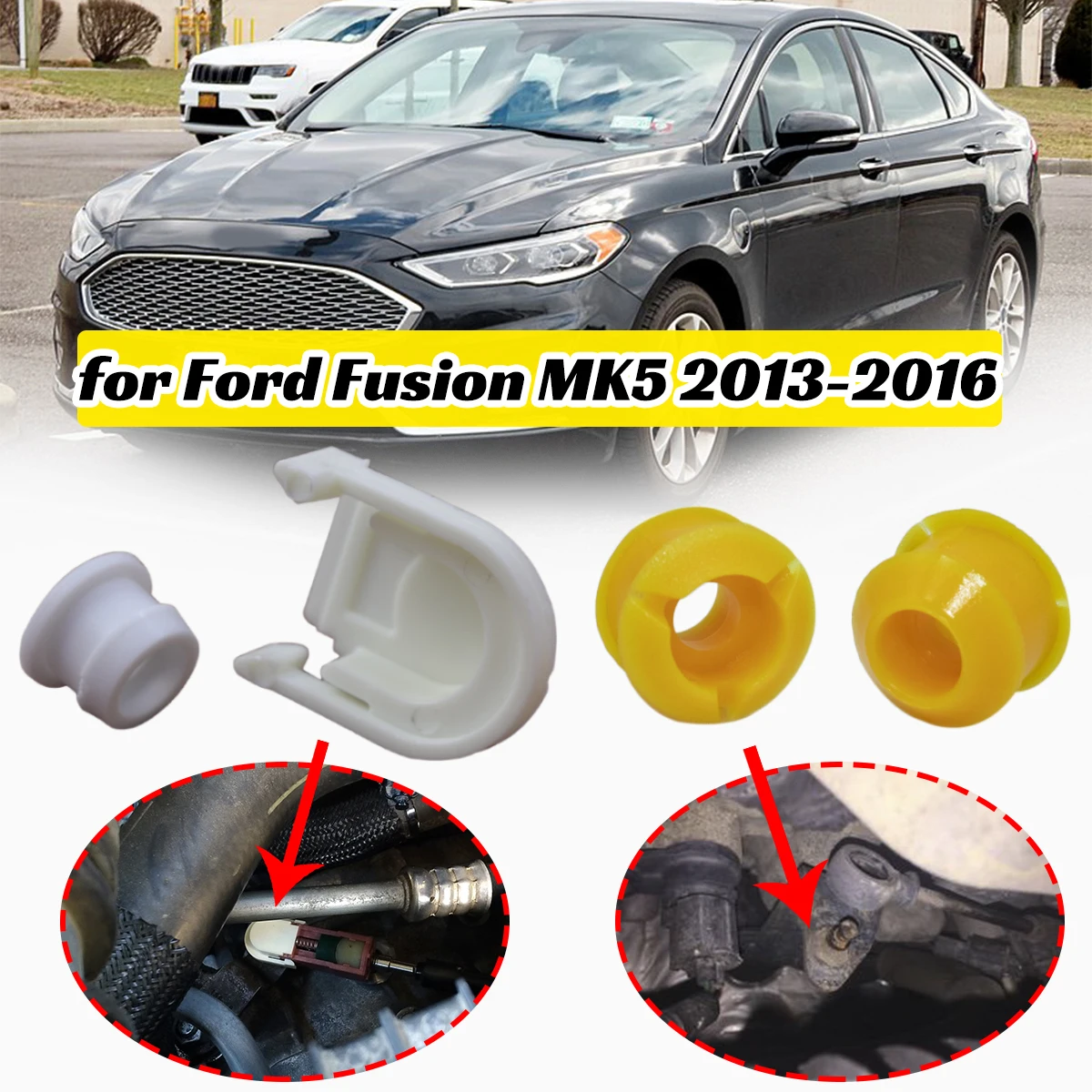 

Shifter Bushing Repair Kit for Ford Fusion MK5 2013-2016 Gear Cable Linkage Sleeve Connector Cap Pivot Grommet Selector Kit Car